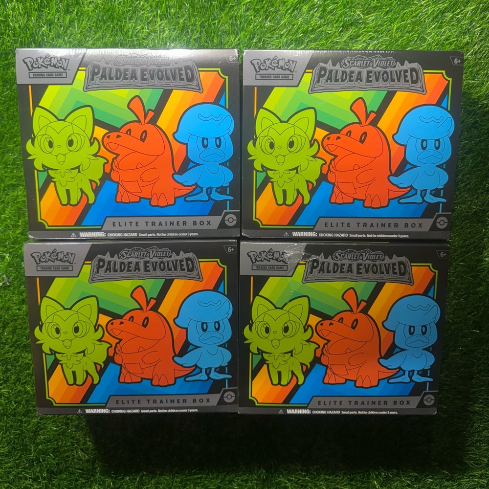 4x 2023 Pokemon Scarlet & Violet ‘Paldea Evolved Elite Trainer Box’